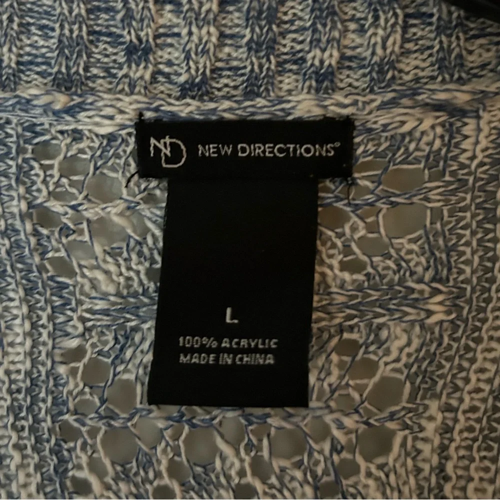 New Direction Open Front Cardigan Sweater Size L - Picture 3 of 8